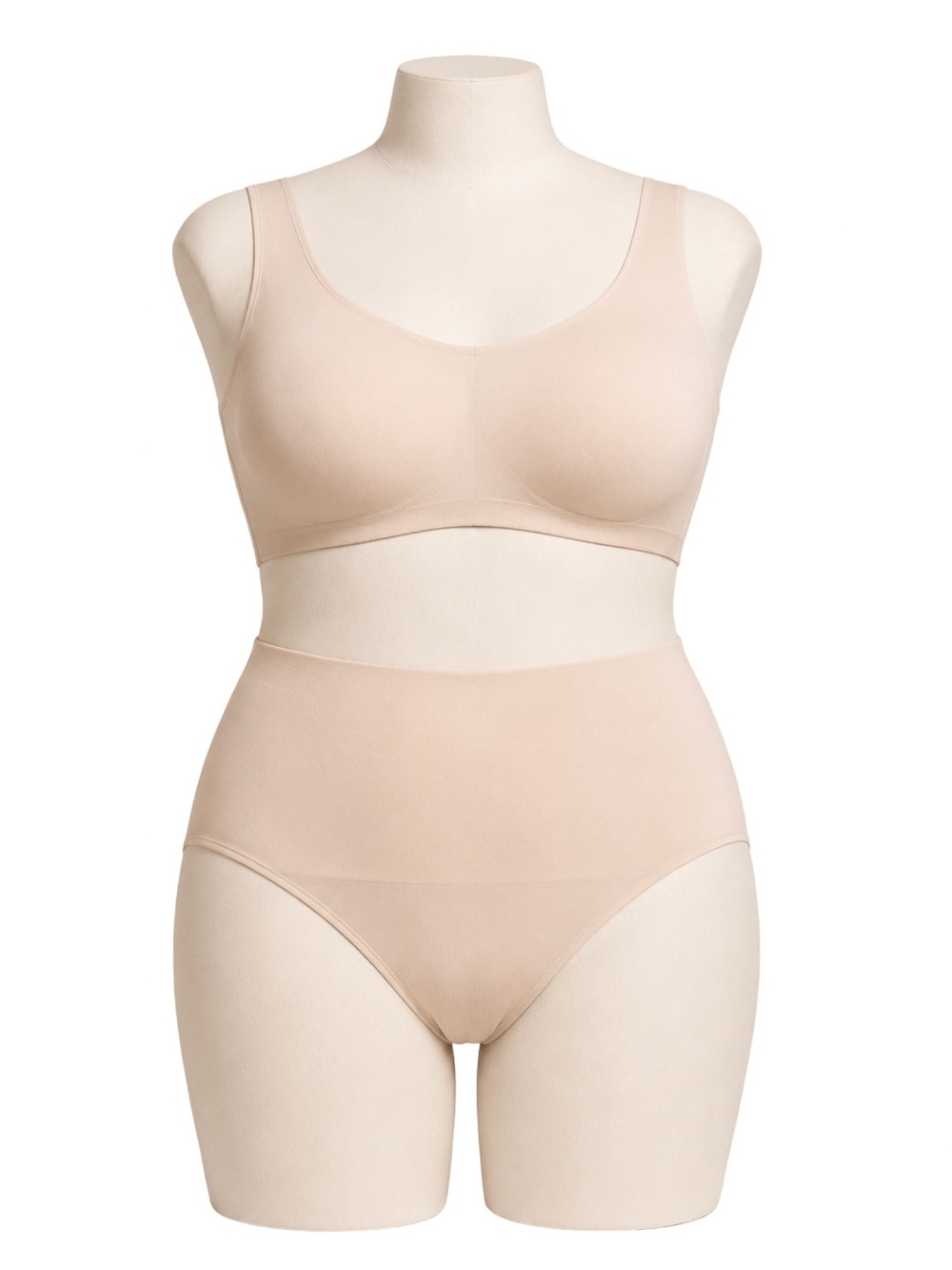 Jockey Essentials Tummy Smoothing Mid-Waist Briefs 2-Pack Nude Size L